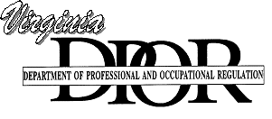 Department of Professional and Occupational Regulation Commonwealth of Virginia